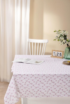 Áo vải bàn hoa màu hồng Cotton Sustainable Tablecloth Home 60x90 60x120