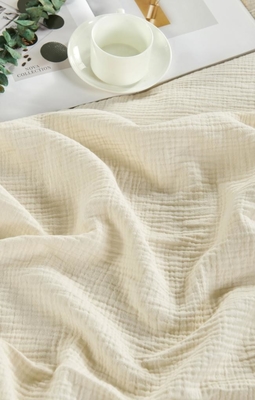 OEM Beige Muslin Blanket Oeko Tex Chăn cân đối cho người lớn