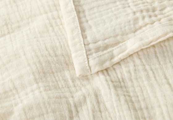 OEM Beige Muslin Blanket Oeko Tex Chăn cân đối cho người lớn