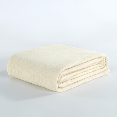 OEM Beige Muslin Blanket Oeko Tex Chăn cân đối cho người lớn
