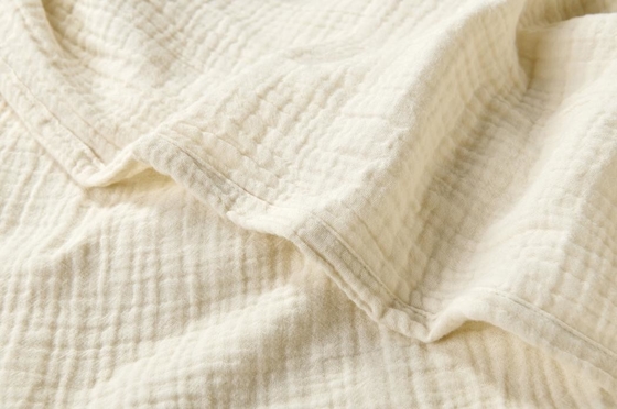 OEM Beige Muslin Blanket Oeko Tex Chăn cân đối cho người lớn