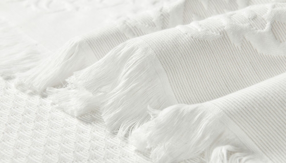 Tấm rèm tắm màu xám nhạt Jacquard 95% Cotton 5% Polyester tái chế