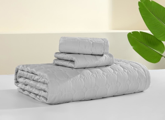 Grey King Size Quilt Cover OEM Hotel Quilt Set Full Size Queen Size