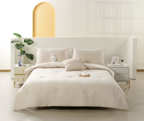 Linen Cotton Mixed Solid Comforter Set King Comforter Set bền vững