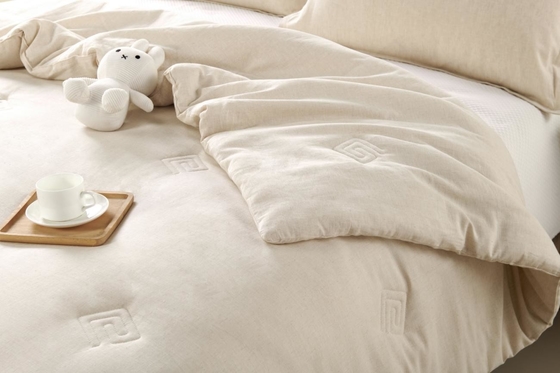 Linen Cotton Mixed Solid Comforter Set King Comforter Set bền vững