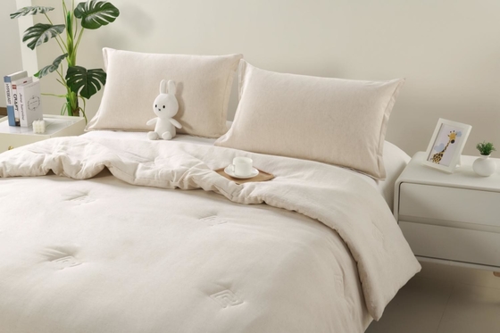 Linen Cotton Mixed Solid Comforter Set King Comforter Set bền vững