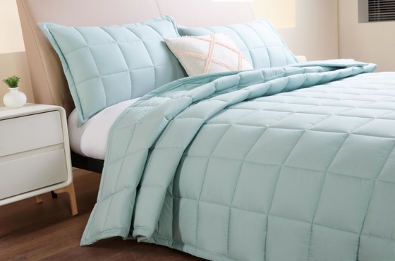 Bộ quilt bông thở OEKO-TEX Light Green Quilt Cover Set OEM