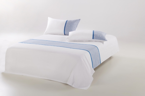 60 Cotton 40 Polyester Sheets White Poly Cotton Sheet Sets Chất giường khách sạn