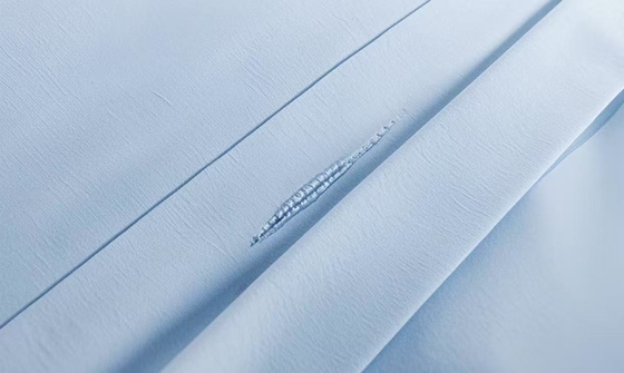 Bộ chăn ga gối Seersucker Cotton Polyester Tái Chế Màu Xanh Nhạt - Vỏ chăn King