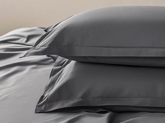 Bộ chăn ga gối Tencel Lyocell OEM Màu xám đậm Thoải mái Bộ chăn ga đơn