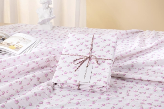 Áo vải bàn hoa màu hồng Cotton Sustainable Tablecloth Home 60x90 60x120