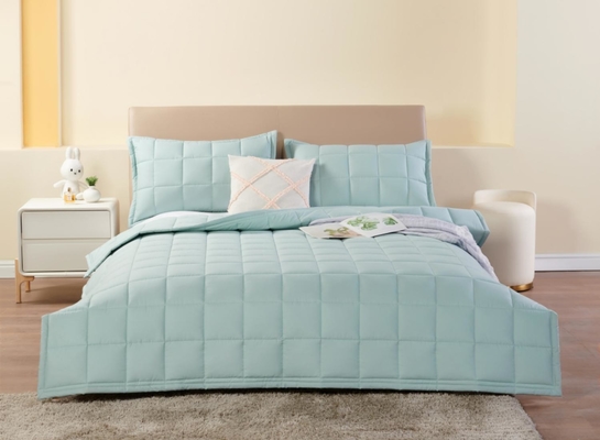 Bộ quilt bông thở OEKO-TEX Light Green Quilt Cover Set OEM